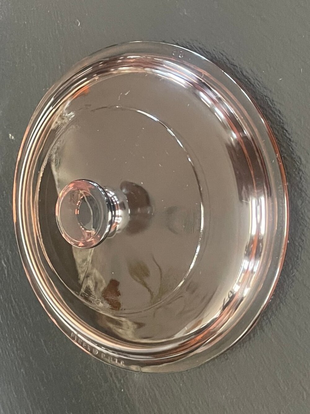 PYREX P81C glass lid, visionware brown